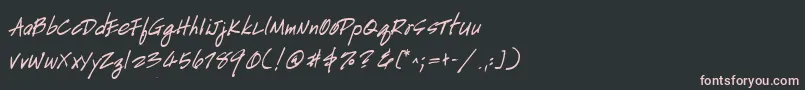 Шрифт HandscriptBold – розовые шрифты на чёрном фоне