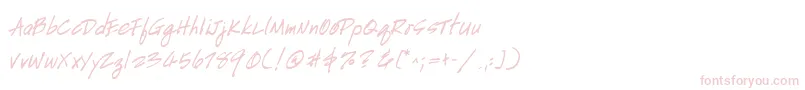 fuente HandscriptBold – Fuentes Rosadas Sobre Fondo Blanco