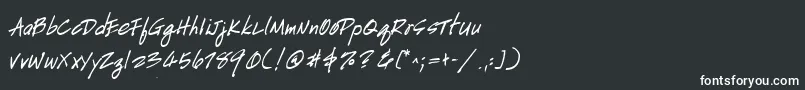 フォントHandscriptBold – 白い文字