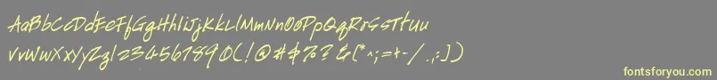 fuente HandscriptBold – Fuentes Amarillas Sobre Fondo Gris
