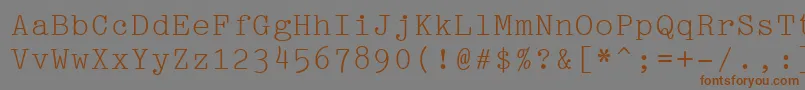 Police Pica10PitchBt – polices brunes sur fond gris
