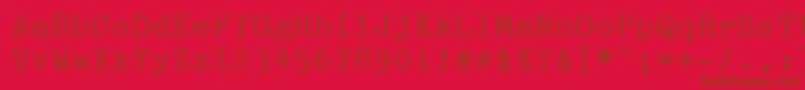 Police Pica10PitchBt – polices brunes sur fond rouge