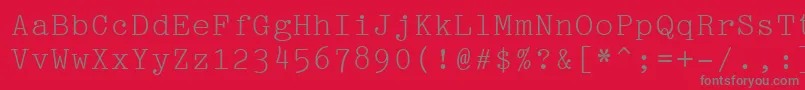 Шрифт Pica10PitchBt – серые шрифты на красном фоне