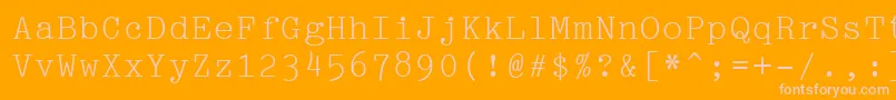 Pica10PitchBt Font – Pink Fonts on Orange Background