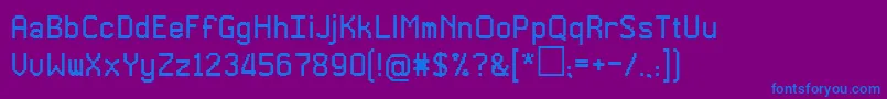 フォントGlitch0 – 紫色の背景に青い文字