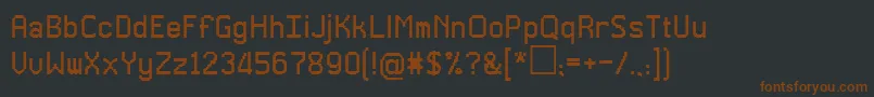 Шрифт Glitch0 – коричневые шрифты на чёрном фоне