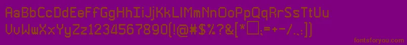 フォントGlitch0 – 紫色の背景に茶色のフォント