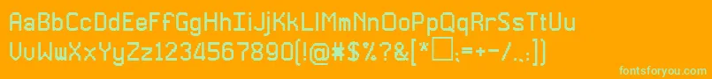 Glitch0 Font – Green Fonts on Orange Background