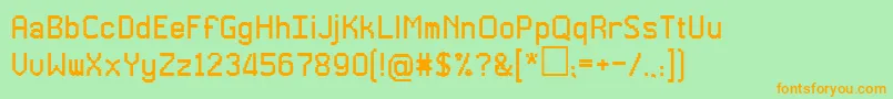 Glitch0 Font – Orange Fonts on Green Background
