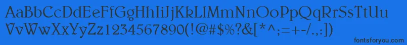 BelweLtLight Font – Black Fonts on Blue Background