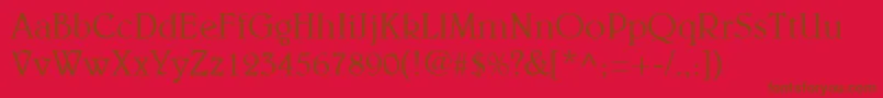 BelweLtLight Font – Brown Fonts on Red Background