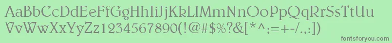 BelweLtLight Font – Gray Fonts on Green Background