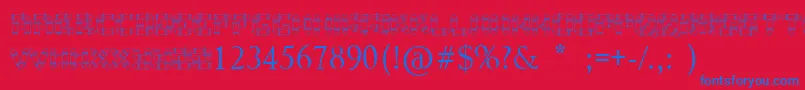 AdnanlekpekBrokenskatedeck Font – Blue Fonts on Red Background