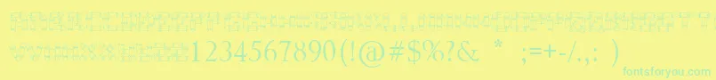AdnanlekpekBrokenskatedeck Font – Green Fonts on Yellow Background