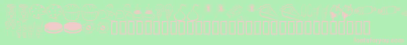 Sugac Font – Pink Fonts on Green Background