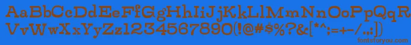ZalderdashRegular Font – Brown Fonts on Blue Background