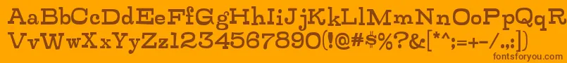 Шрифт ZalderdashRegular – коричневые шрифты на оранжевом фоне