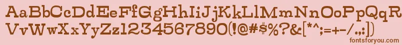 ZalderdashRegular-Schriftart – Braune Schriften auf rosa Hintergrund