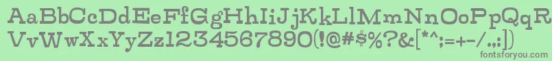 ZalderdashRegular Font – Gray Fonts on Green Background