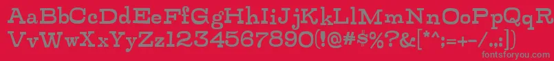 ZalderdashRegular Font – Gray Fonts on Red Background