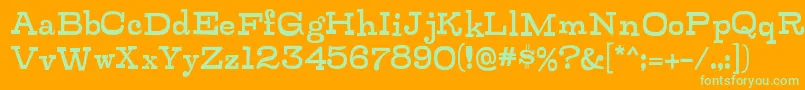 ZalderdashRegular Font – Green Fonts on Orange Background