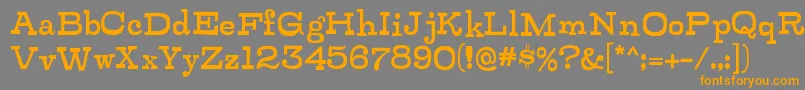 ZalderdashRegular Font – Orange Fonts on Gray Background