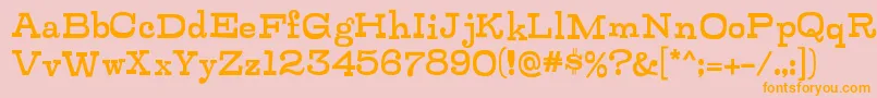 ZalderdashRegular Font – Orange Fonts on Pink Background