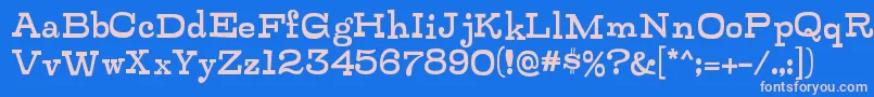 フォントZalderdashRegular – ピンクの文字、青い背景