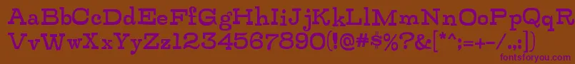 ZalderdashRegular Font – Purple Fonts on Brown Background