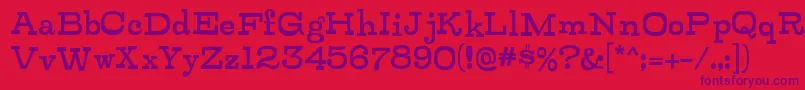 ZalderdashRegular Font – Purple Fonts on Red Background