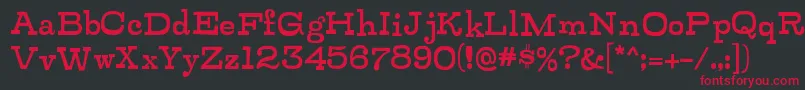 ZalderdashRegular Font – Red Fonts on Black Background