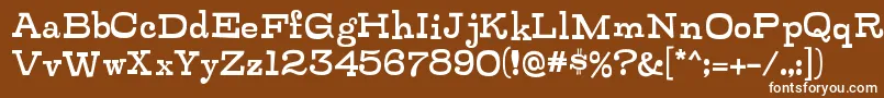 ZalderdashRegular Font – White Fonts on Brown Background