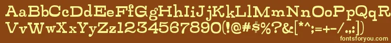 ZalderdashRegular Font – Yellow Fonts on Brown Background