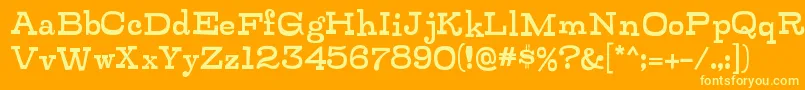 ZalderdashRegular-Schriftart – Gelbe Schriften auf orangefarbenem Hintergrund