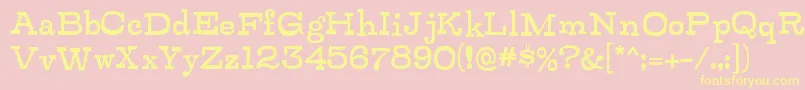 Шрифт ZalderdashRegular – жёлтые шрифты на розовом фоне
