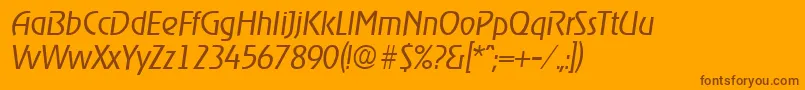 RagtimeLightita Font – Brown Fonts on Orange Background