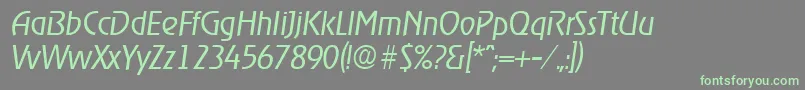 RagtimeLightita Font – Green Fonts on Gray Background