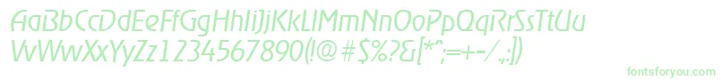RagtimeLightita Font – Green Fonts on White Background