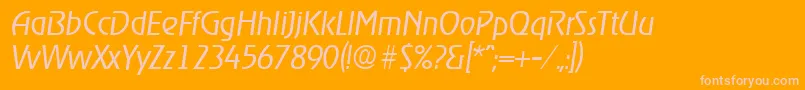 RagtimeLightita Font – Pink Fonts on Orange Background