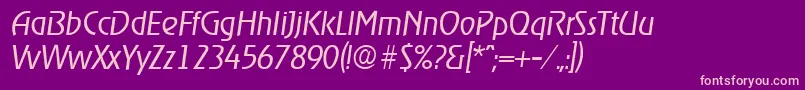 RagtimeLightita Font – Pink Fonts on Purple Background