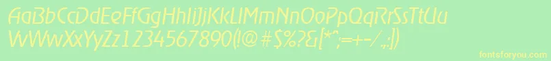 RagtimeLightita Font – Yellow Fonts on Green Background