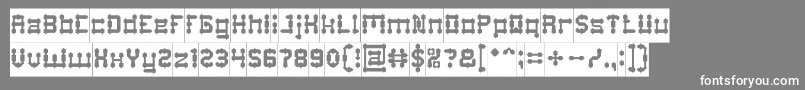 フォントDrakoHeartInverse – 灰色の背景に白い文字