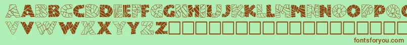 Mummy Font – Brown Fonts on Green Background