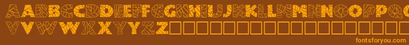 Mummy Font – Orange Fonts on Brown Background