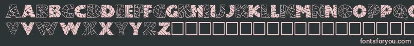 Mummy Font – Pink Fonts on Black Background