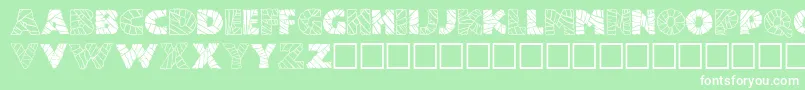 Mummy Font – White Fonts on Green Background