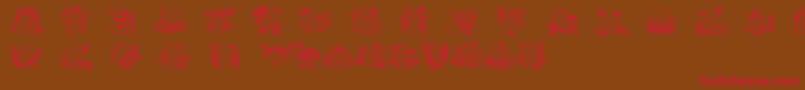 CrayolaKiddyFont Font – Red Fonts on Brown Background