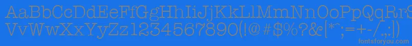 Шрифт TypewriterserialLightRegular – серые шрифты на синем фоне