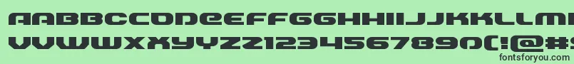 Annapolisexpand-fontti – mustat fontit vihreällä taustalla