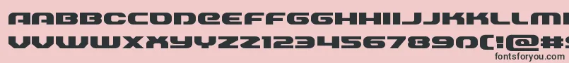 Annapolisexpand-fontti – mustat fontit vaaleanpunaisella taustalla